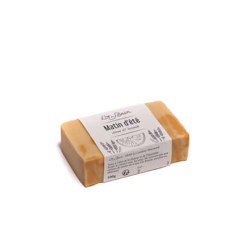 photo du savon Matin d'été avec étiquette